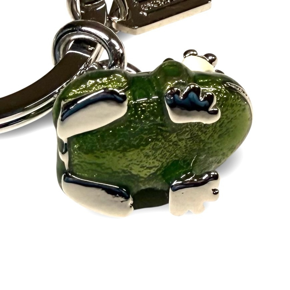NWOT Rare Coach Frog Prince Key Fob in Green Enamel - Style No. 92448 - Picture 4 of 5
